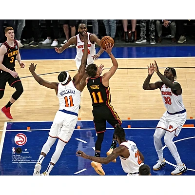 Photo non signée de Trae Young, vainqueur du match 1 des éliminatoires la Conférence Est NBA 2021 contre les Knicks New York