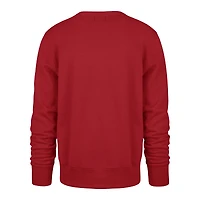 Unisex '47  Red Atlanta Hawks Brush By Headline Crewneck Sweatshirt