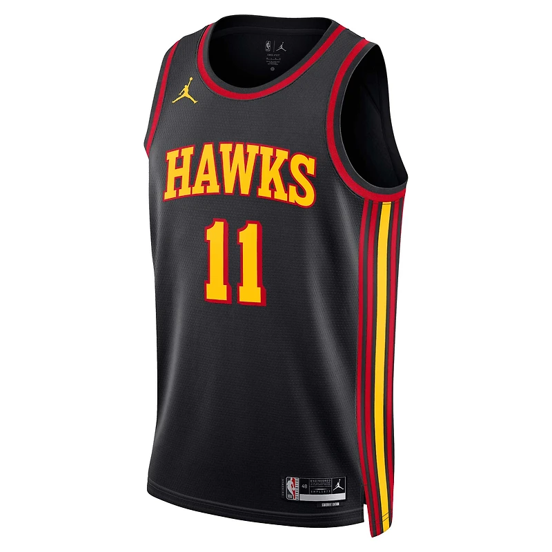 Unisexe Jordan Brand Trae Young Noir Atlanta Hawks Swingman Jersey - Statement Edition