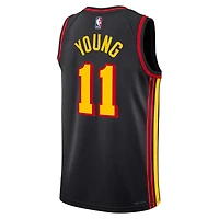 Unisexe Jordan Brand Trae Young Noir Atlanta Hawks Swingman Jersey - Statement Edition