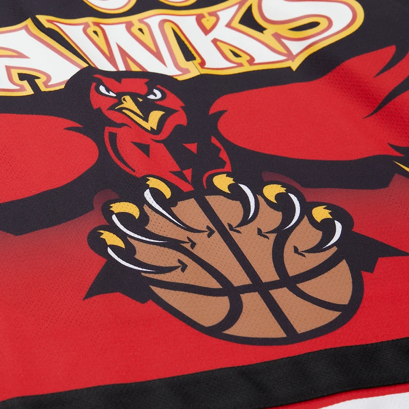 Maillot de hockey unisexe Mitchell & Ness Dikembe Mutombo rouge des Atlanta Hawks Maxxed Out Fashion