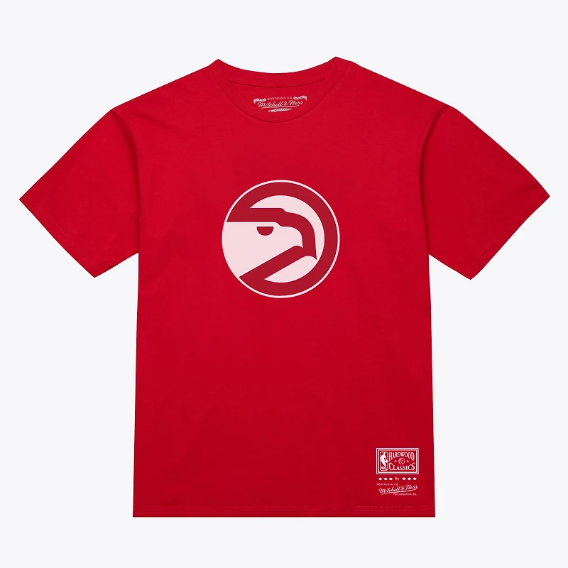 Unisex Mitchell & Ness Red Atlanta Hawks Hardwood Classics Arch T-Shirt