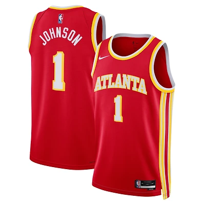 Maillot unisexe Nike Jalen Johnson rouge Atlanta Hawks Swingman - Édition Icon