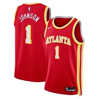 Maillot unisexe Nike Jalen Johnson rouge Atlanta Hawks Swingman - Édition Icon