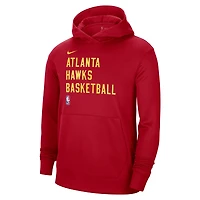 Sweat à capuche unisexe Nike Atlanta Hawks 2023/24 Spotlight On-Court Practice rouge