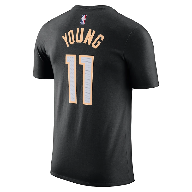 Unisex Nike Trae Young Black Atlanta Hawks 2025/26 City Edition Name & Number T-Shirt