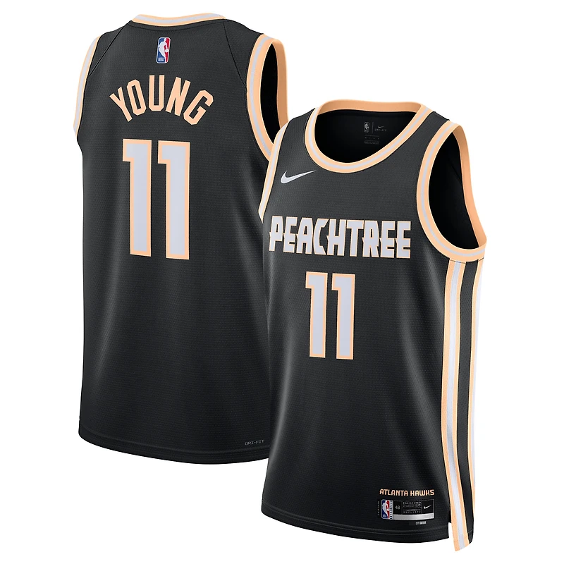 Unisex Nike Trae Young Black Atlanta Hawks 2025/26 Swingman Jersey - City Edition