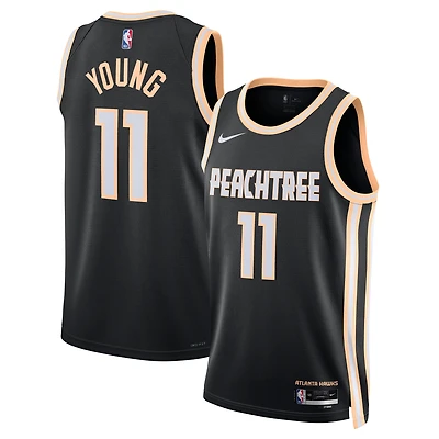 Unisex Nike Trae Young Black Atlanta Hawks 2025/26 Swingman Jersey - City Edition