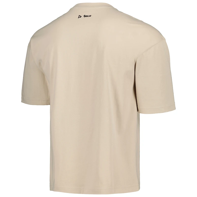 Unisex Qore Cream Atlanta Hawks Oversized Game Day Cozy Half Sleeve T-Shirt