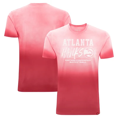 Unisex Sportiqe Red Atlanta Hawks Bingham Sun-Fade T-Shirt