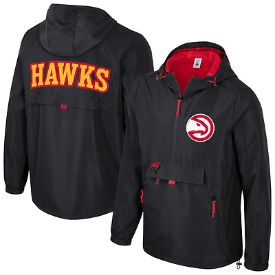 Veste à capuche unisexe Stadium Essentials noire Atlanta Hawks Compete col zippé