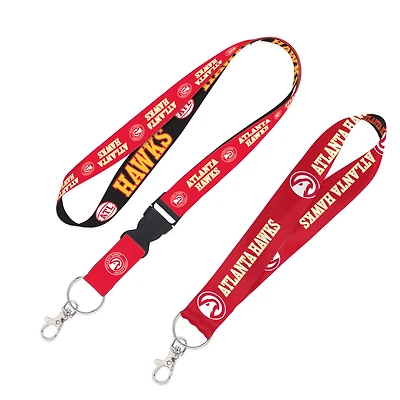 WinCraft Atlanta Hawks Lot de 2 cordons avec boucle amovible et sangle pour clés