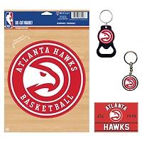 Lot de 4 porte-clés et aimants WinCraft Atlanta Hawks
