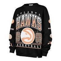 Women's '47  Black Atlanta Hawks 2025/26 City Edition Go Big Oversized Sweatshirt