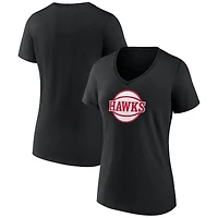 Women's  White Atlanta Hawks Alternate Logo V-Neck T-Shirt