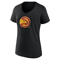 Women's  Black Atlanta Hawks Midnight Mascot V-Neck T-Shirt