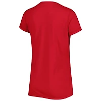 Ensemble de pyjama pour femme Concepts Sport rouge/noir avec haut et pantalon à écusson des Atlanta Hawks