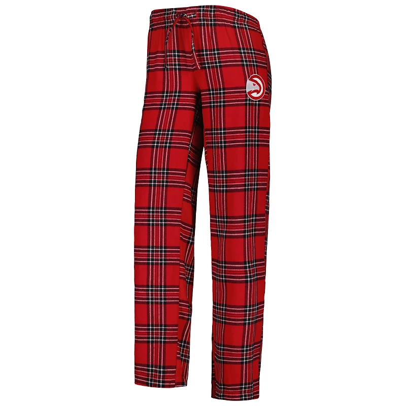 Ensemble de pyjama pour femme Concepts Sport rouge/noir avec haut et pantalon à écusson des Atlanta Hawks