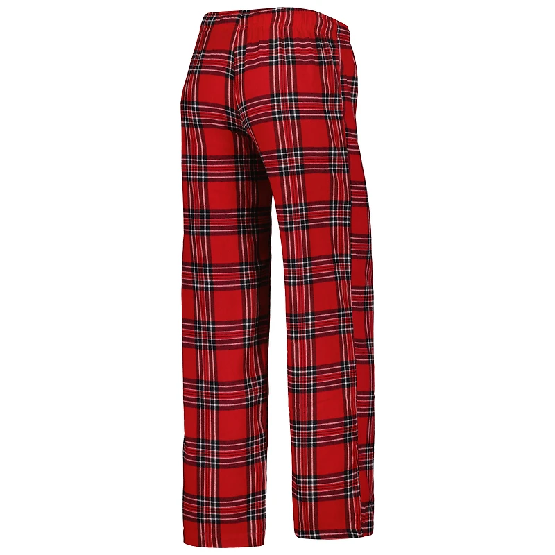Ensemble de pyjama pour femme Concepts Sport rouge/noir avec haut et pantalon à écusson des Atlanta Hawks