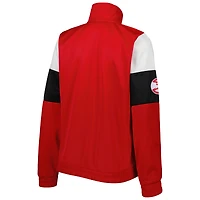 Veste de survêtement à glissière pleine longueur G-III 4Her by Carl Banks pour femme des Atlanta Hawks, rouge