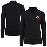 Veste zippée entièrement noire Atlanta Hawks Shine pour femme Levelwear