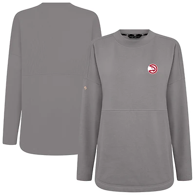 Sweat-shirt gris Atlanta Hawks Beaudry pour femme Levelwear