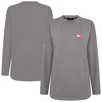 Sweat-shirt gris Atlanta Hawks Beaudry pour femme Levelwear