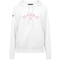 Sweat à capuche blanc Levelwear pour femme, motif fête des mères Atlanta Hawks, arqué
