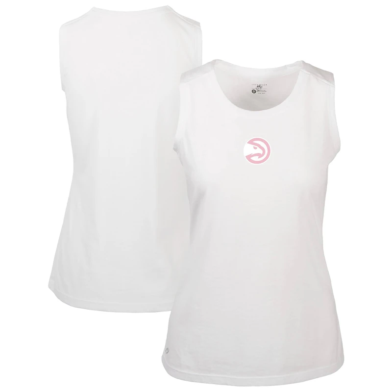 Women's Levelwear White Atlanta Hawks Mother's Day Macy Core Logo Tank Top
