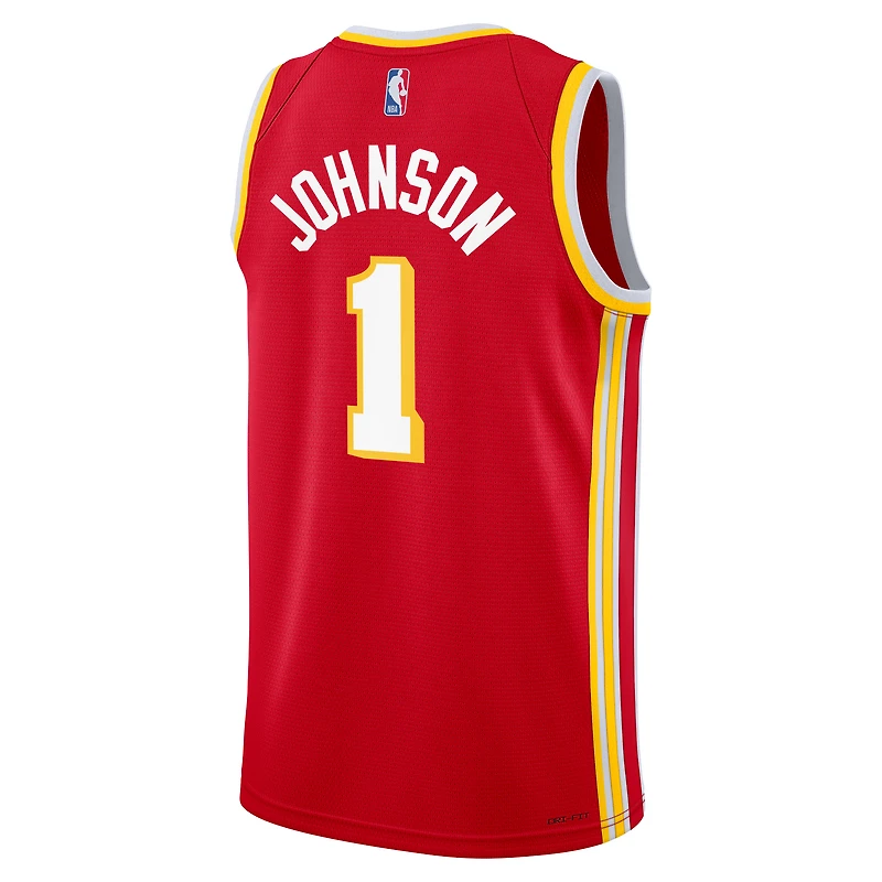 Maillot Swingman Nike Jalen Johnson rouge des Atlanta Hawks pour enfant - Édition Icon