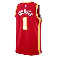 Maillot Swingman Nike Jalen Johnson rouge des Atlanta Hawks pour enfant - Édition Icon