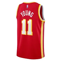 Maillot Nike Trae Young Swingman des Atlanta Hawks rouge pour jeune - Édition Icon