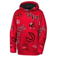 Sweat à capuche rouge Youth Outerstuff Atlanta Hawks avec inscription « Violation en mouvement »