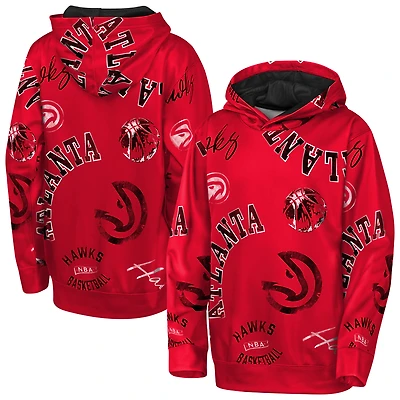 Youth Outerstuff Red Atlanta Hawks Moving Violation Hoodie