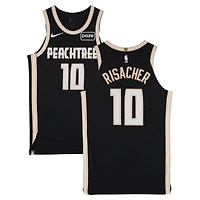 Zaccharie Risacher Atlanta Hawks Game-Used #10 Black Nike City Edition Jersey vs. Los Angeles Clippers on December 3, 2025 - Size 46+4