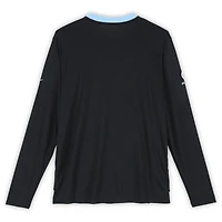 Zaccharie Risacher Atlanta Hawks Player-Worn Black Nike City Edition Long Sleeve T-Shirt from the 2024-25 NBA Season - Size LT