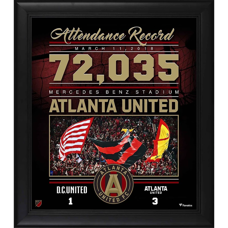 Atlanta United FC Encadré 15" x 17" Collage du record de présence MLS