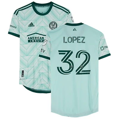 Maillot vert n°32 de l'Atlanta United FC d'Erik López pour la saison 2023 de la MLS
