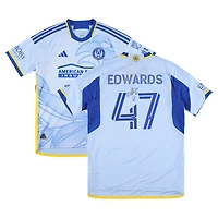 Matthew Edwards Atlanta United FC Autographed Match-Used #47 Blue Jersey from the 2025 MLS Season - Size L