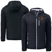 Men's Cutter & Buck  Black Atlanta United FC Rainier Primaloft Eco Raglan Full-Zip Hybrid Jacket