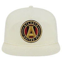 Casquette de golf à visière snapback Atlanta United FC 2025 Kickoff de New Era pour homme, couleur crème