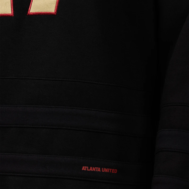 Men's Sport Design Sweden  Black Atlanta United FC Hat Trick Hockey Pullover Hoodie