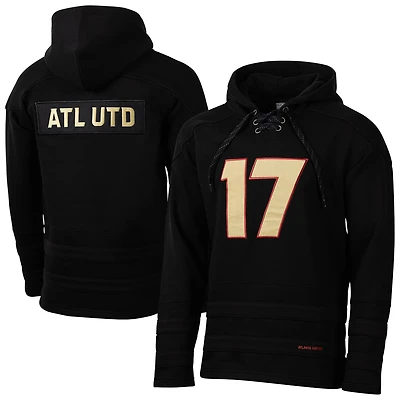 Men's Sport Design Sweden  Black Atlanta United FC Hat Trick Hockey Pullover Hoodie