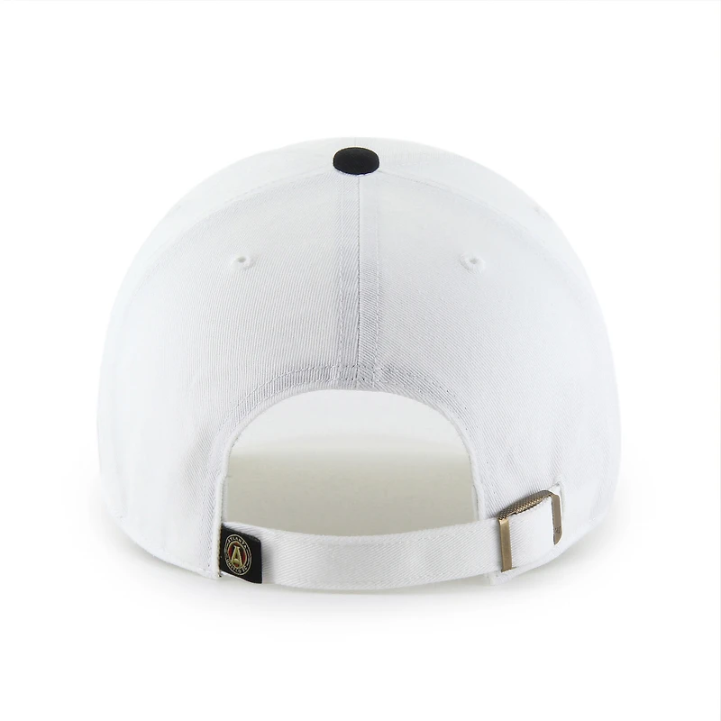 Men's '47 White Atlanta United FC Two-Tone Clean Up Adjustable Hat