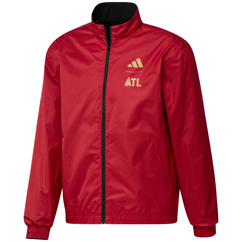 Veste réversible entièrement zippée pour homme adidas Atlanta United FC 2023 On-Field Anthem