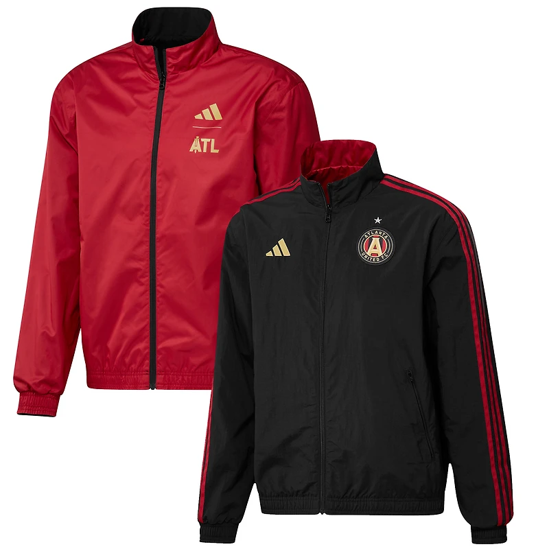 Veste réversible entièrement zippée pour homme adidas Atlanta United FC 2023 On-Field Anthem