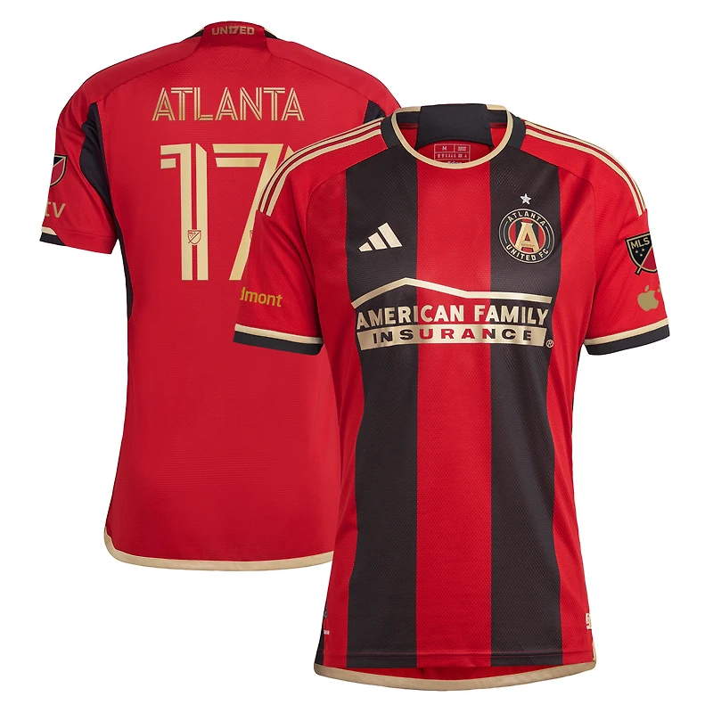 Maillot authentique adidas Atlanta United FC 2023 The 17s, noir, pour homme