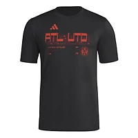 T-shirt d'avant-match adidas noir Atlanta United FC 2026 Anthem AEROREADY pour homme