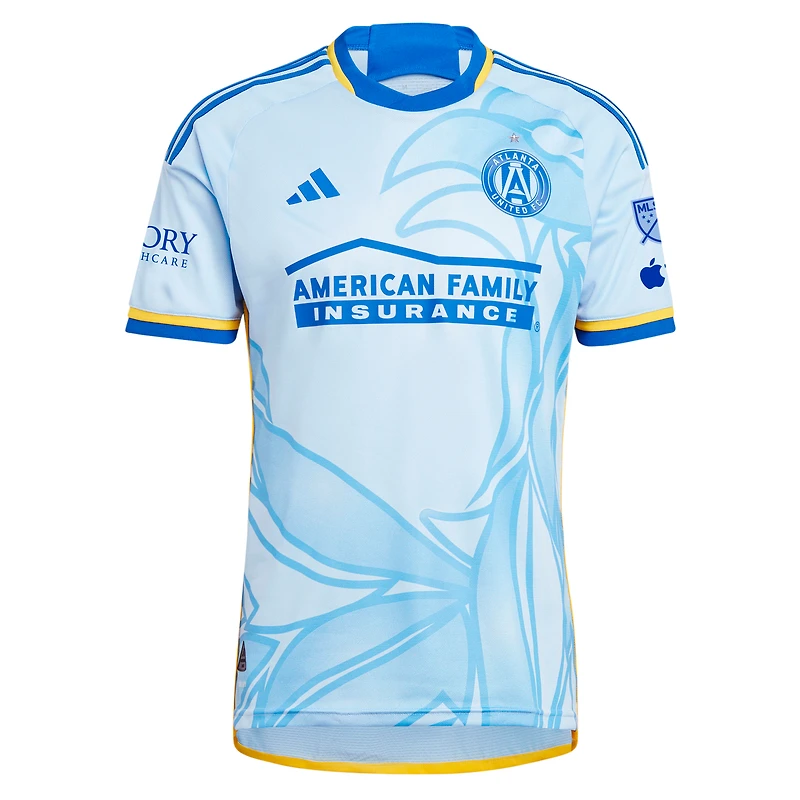 Men's adidas Emmanuel Latte Lath Light Blue Atlanta United FC 2024 The Resurgens Kit Authentic Player Jersey