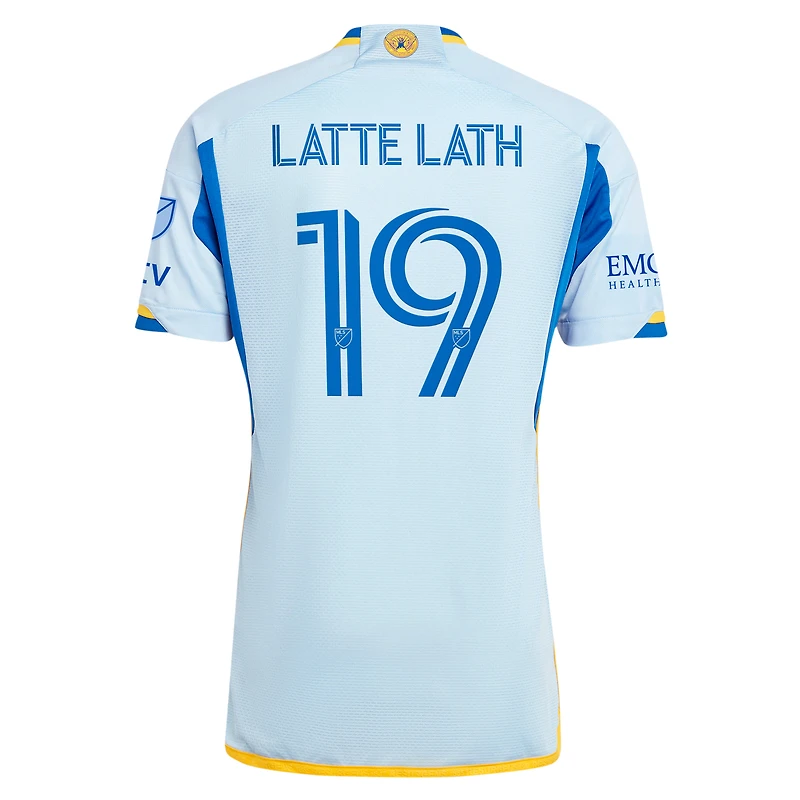 Men's adidas Emmanuel Latte Lath Light Blue Atlanta United FC 2024 The Resurgens Kit Authentic Player Jersey